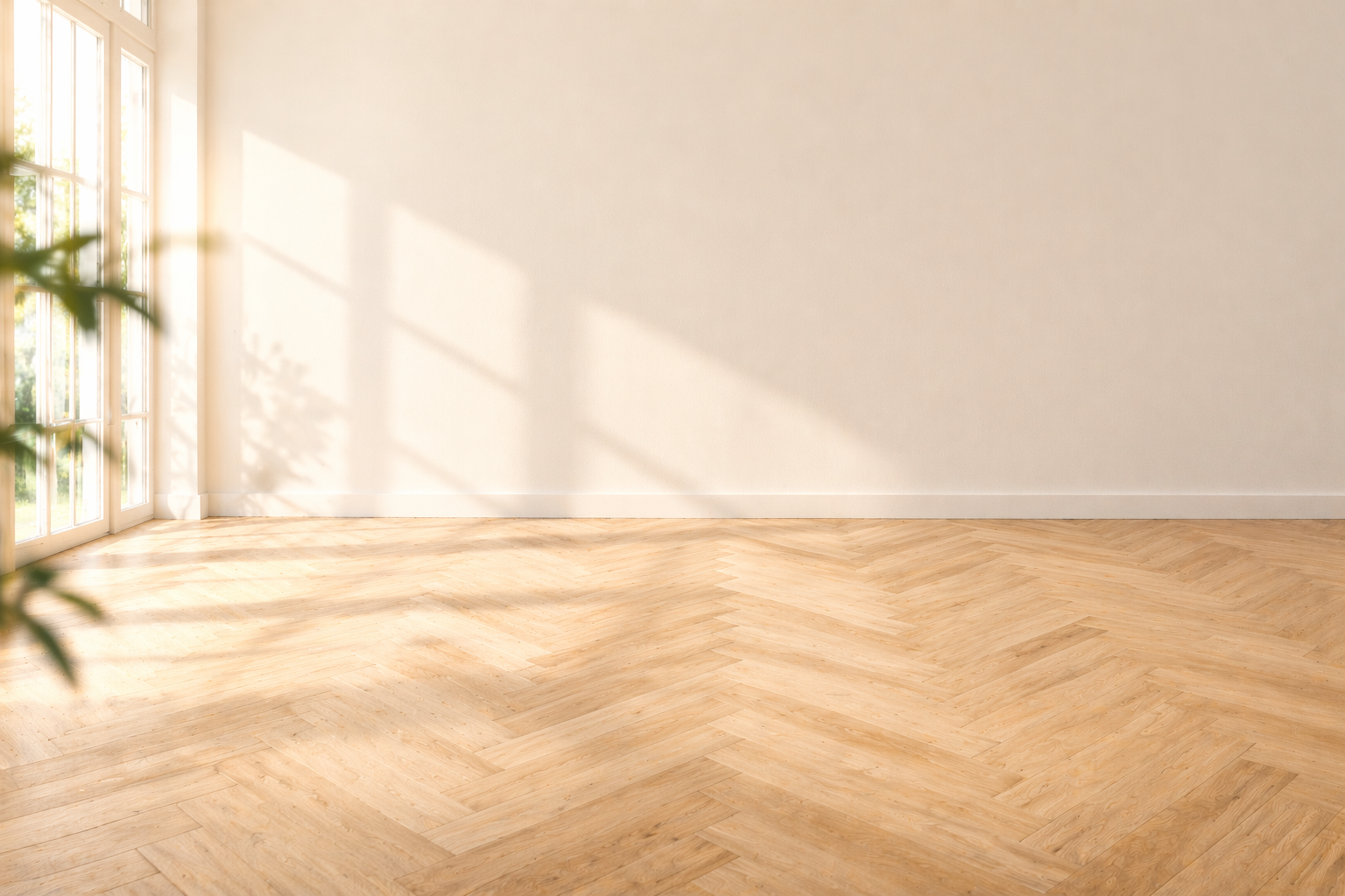 Heller Holzparkett in einem lichten Innenraum